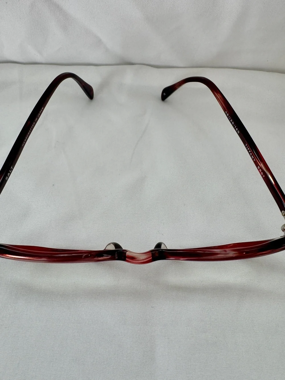SALT OPTICS GLASSES | TIFFANY | W/CASE | 48-20-140 JAPAN | BURGUNDY TORTOISE